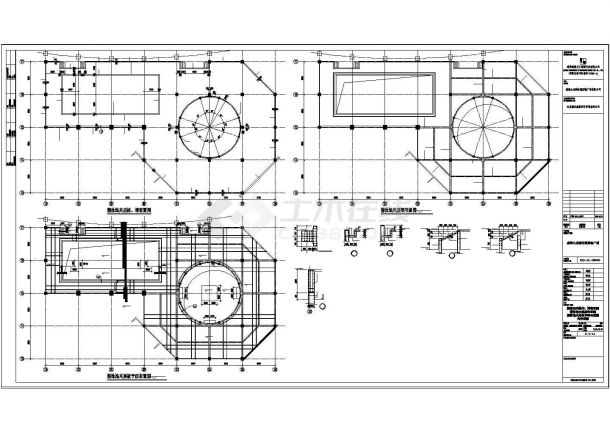 某地二十七层商业综合结构设计施工图（商住楼CAD）-图二