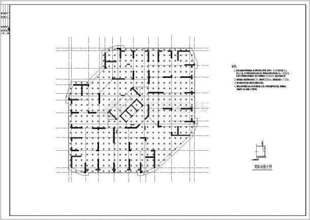 江苏26层剪力墙综合楼结构施工图（3部电梯居中）-图二