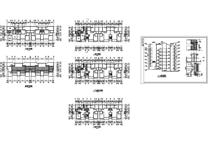 某小区多层住宅楼建筑方案设计图_图1