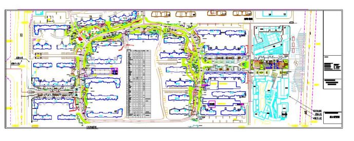 某小区主干道周边景观绿化平面图CAD原图_图1