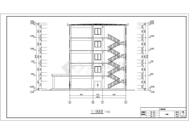 4073.3平米五层框架办公楼建筑结构图_毕业设计（含计算书、开题报告）-图二