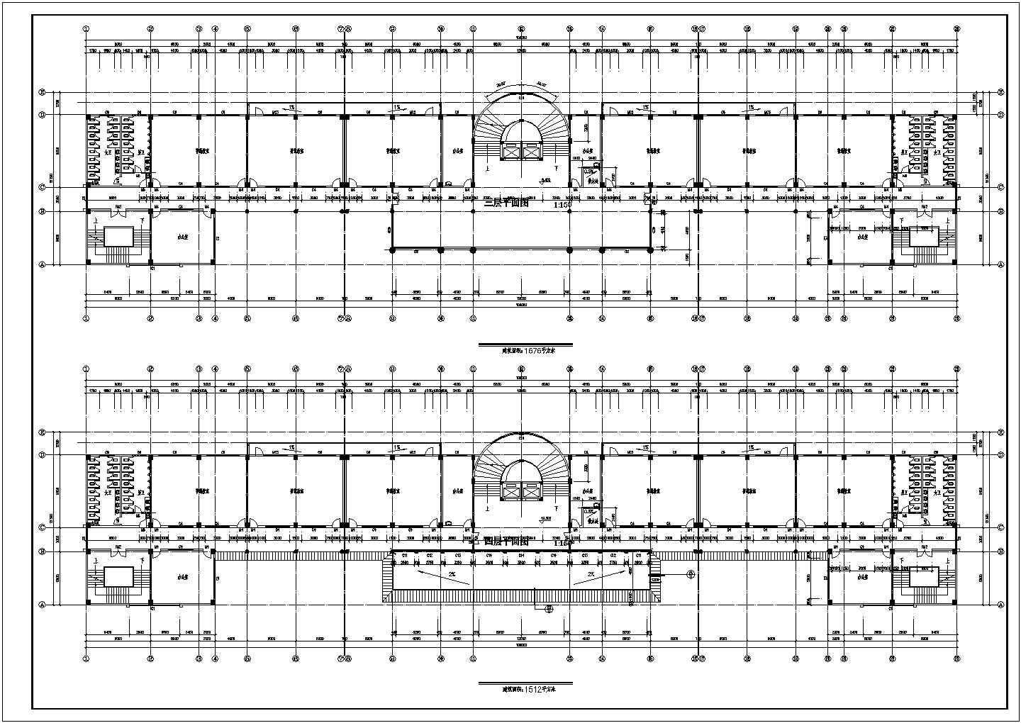 1700平钢混结构教学楼设计方案