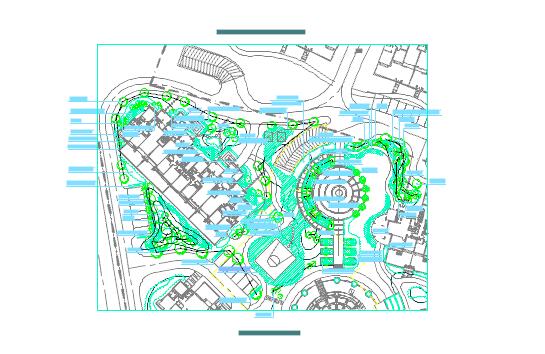 园林景观绿地规划cad设计方案图下载_图1