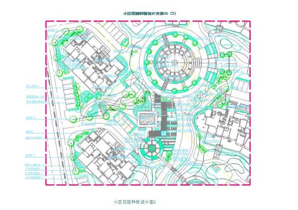 园林景观绿地规划cad设计方案图下载-图二