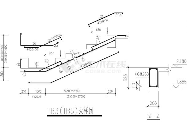 比较受欢迎的楼梯设计CAD建筑详图-图二
