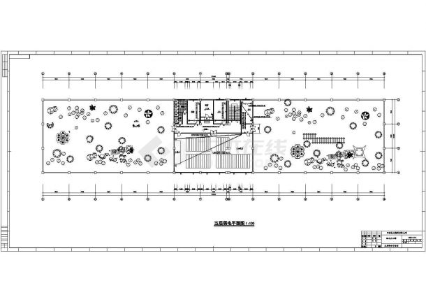 江苏9200平方五层综合办公楼电气设计cad图纸-图一
