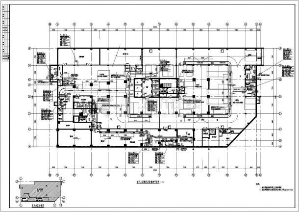 53000平方米医院综合病房楼全套暖通空调设计cad施工图（说明齐全）-图一