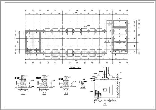 某地单层钢架混凝土框架结构厂房施工图-图二