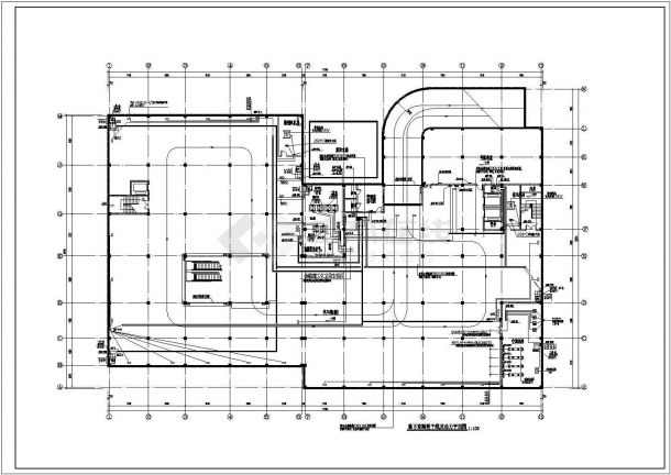 多层框架结构商业楼强电、弱电、消防报警cad施工设计图-图二