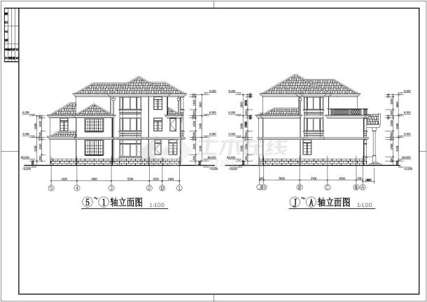 某地三层砖混结构别墅结构设计施工图-图二