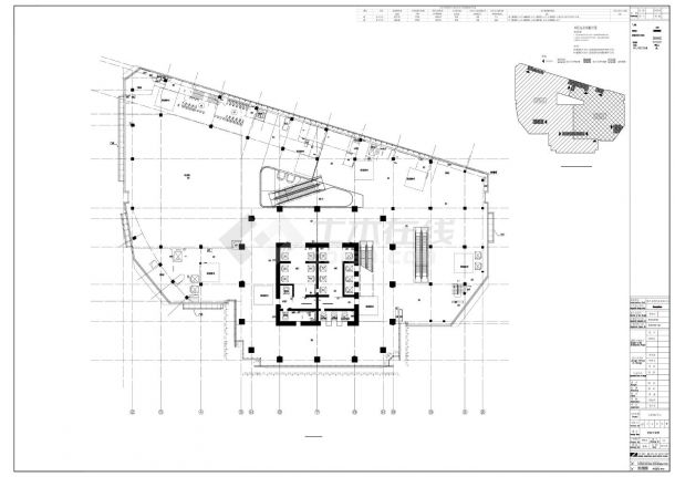 天和国际中心-裙房建施平面CAD图-图一
