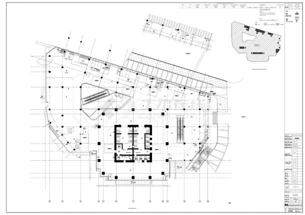 天和国际中心-裙房建施平面CAD图-图二