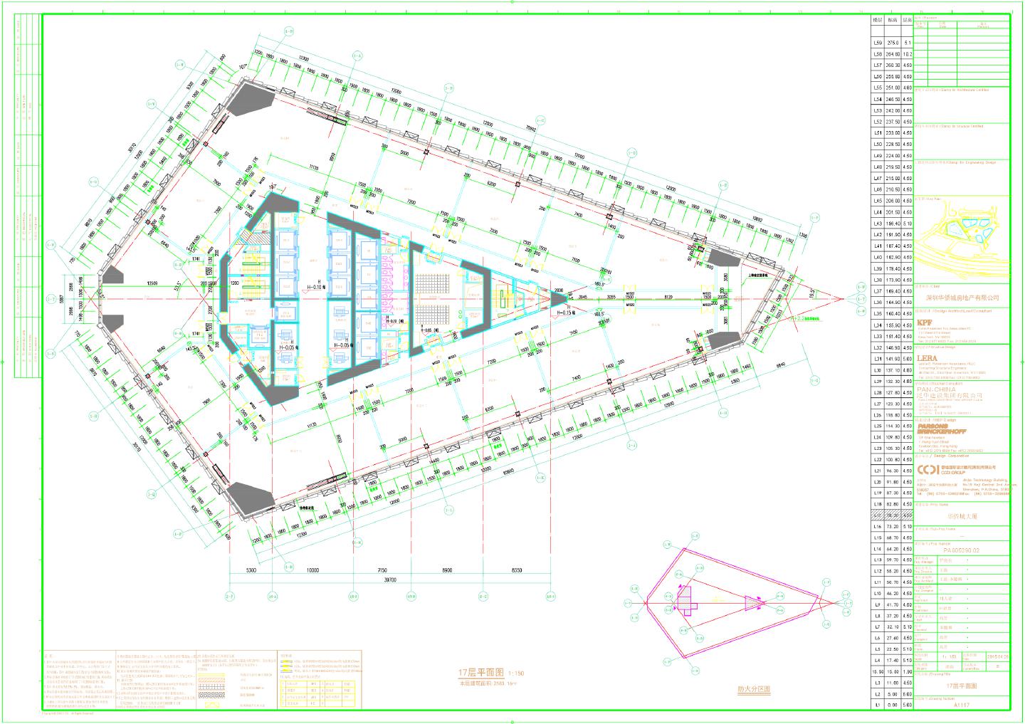 华侨城大厦-建施17层平面CAD图