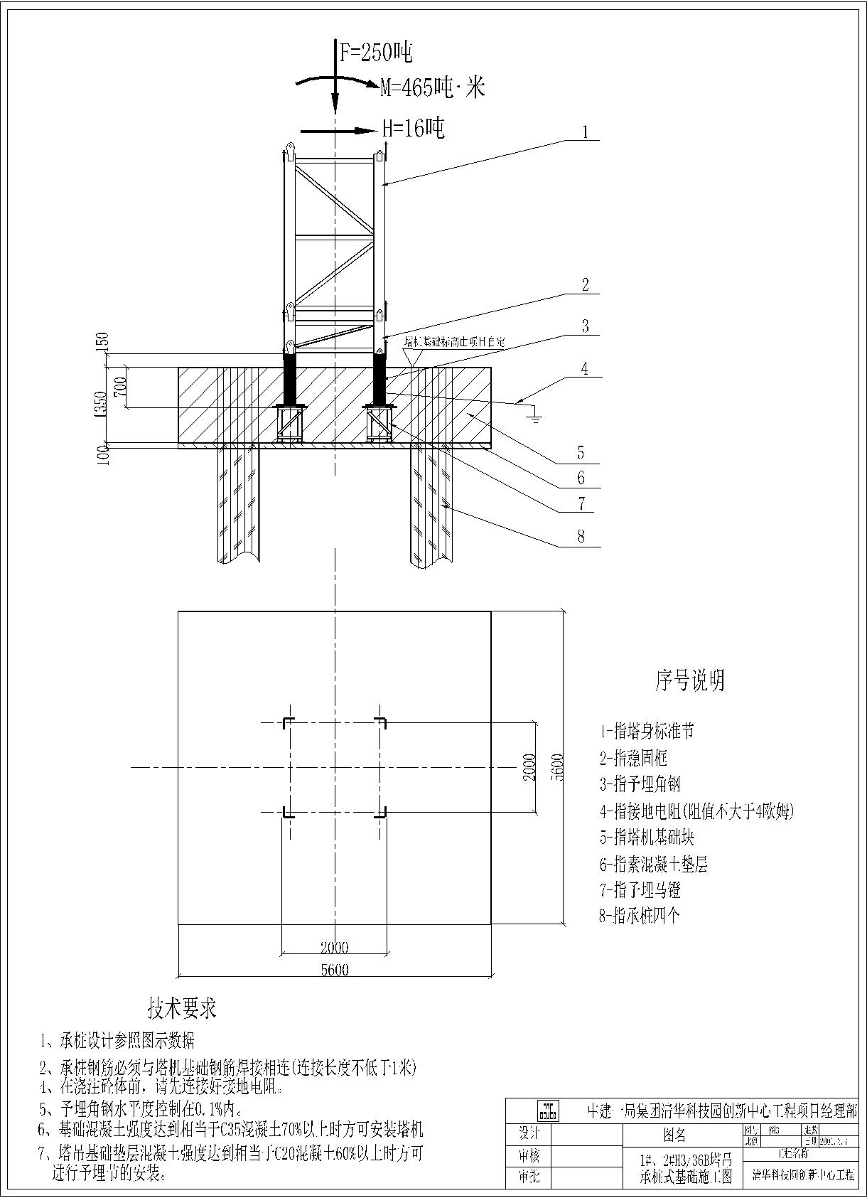 图3-12塔机承桩式基础施工图.dwg