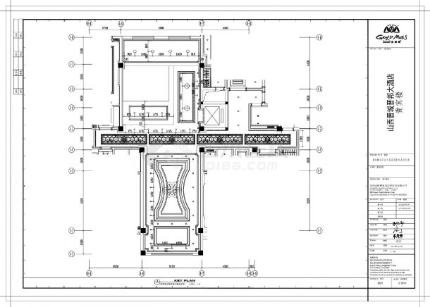 山西晋城晋邦大酒店贵宾楼-夹层公共区域装饰设计CAD图-图二