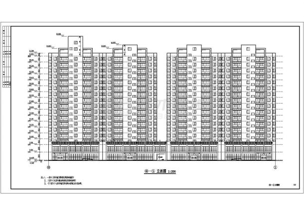 北方某17F剪力墙结构商住楼建筑图纸-图一