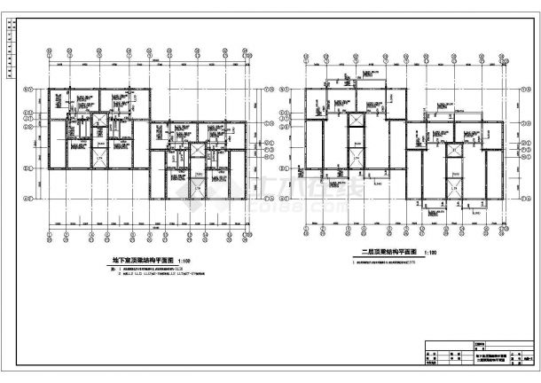 最新最全的高层住宅楼结构设计cad图纸（标注详细）-图二