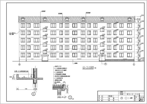 某移民小区2#楼建筑平面图纸（CAD）-图二