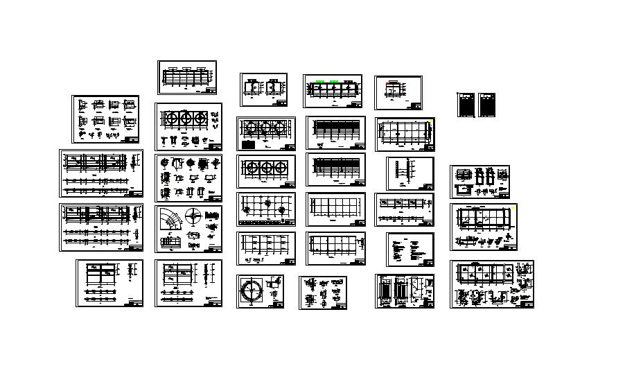 最全的水池建筑结构cad施工图下载