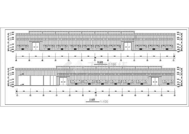 四川某24米单跨轻型门式钢架厂房建筑结构施工图-图一