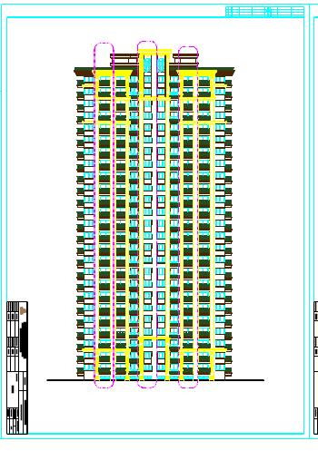 某高层住宅楼全套建筑设计cad施工图（知名院设计）_图1