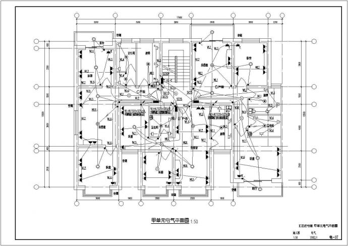 北京某小区6层住宅楼电气设计施工图_图1