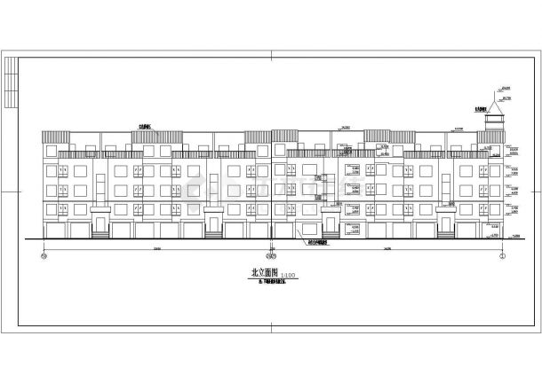 4000多平米地上6层联排跃层洋房住宅楼建筑设计施工图（含节能设计）-图二