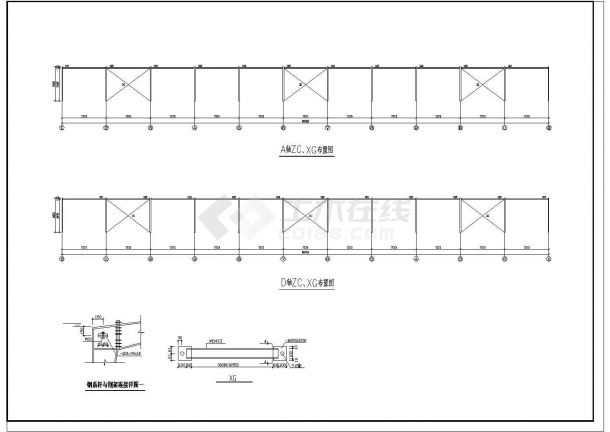 某18米跨门式刚架厂房结构设计施工图-图二