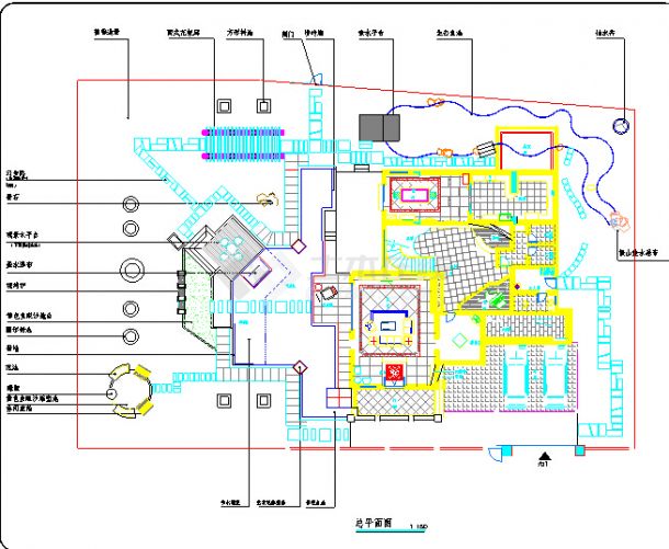 别墅花园园林绿化景观规划设计cad施工图（园林水电施工图齐全）-图一