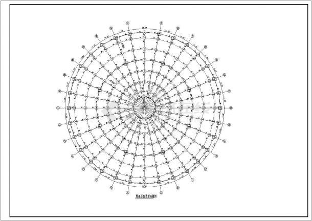 某球形网架结构设计施工图（含计算书）-图一