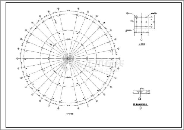 某球形网架结构设计施工图（含计算书）-图二