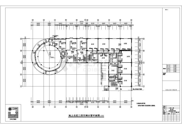  HVAC design cad construction drawing of the 15th floor grand hotel with leisure square - Figure 2