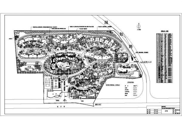 5套园林式住宅小区景观规划CAD平面图纸-图一