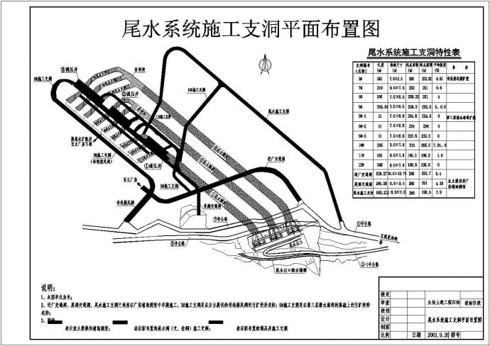 某水电站地下厂房尾水系统设计方案图纸_图1
