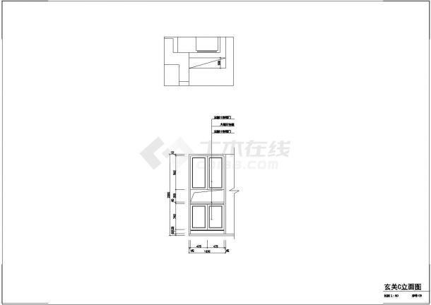 高层住宅楼标准层欧式风格三室一厅装修设计图纸-图一