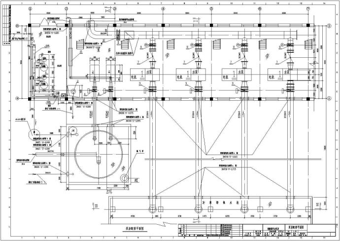 某地工艺硫酸循环水泵房大样设计图_图1