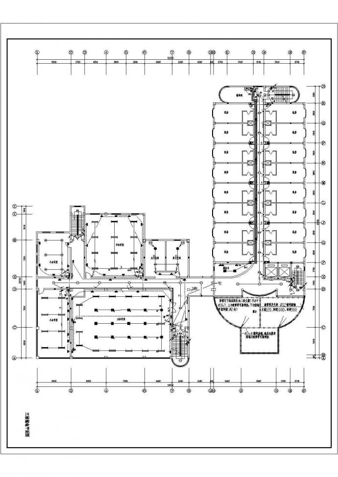 一栋6层小型招待所电气设计施工图_图1