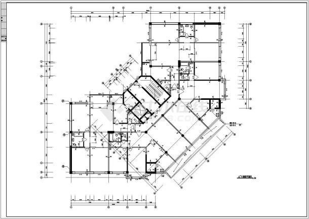 最新设计院设计14层富康大厦办公楼设计施工图（CAD）-图二