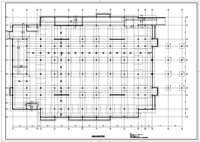 全套体育馆三层结构施工带消防水池CAD方案图纸_图1