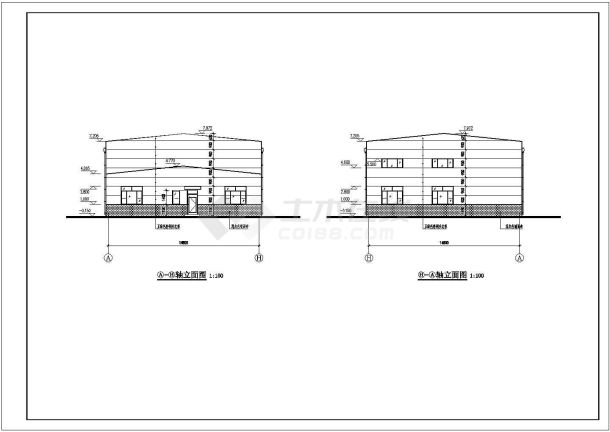 某15米跨厂房建筑规划图纸（CAD）-图二