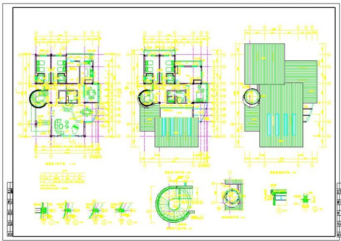 藏式风格2层别墅建筑设计cad施工图_图1