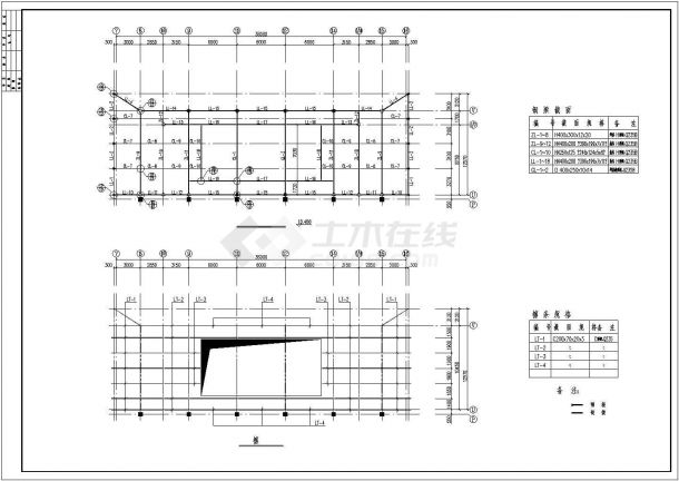 某地3层钢框架结构医院结构施工图-图二