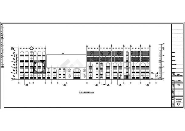 最新的欧洲风格城堡式五层幼儿园设计建筑cad施工图（平立面齐全）-图二