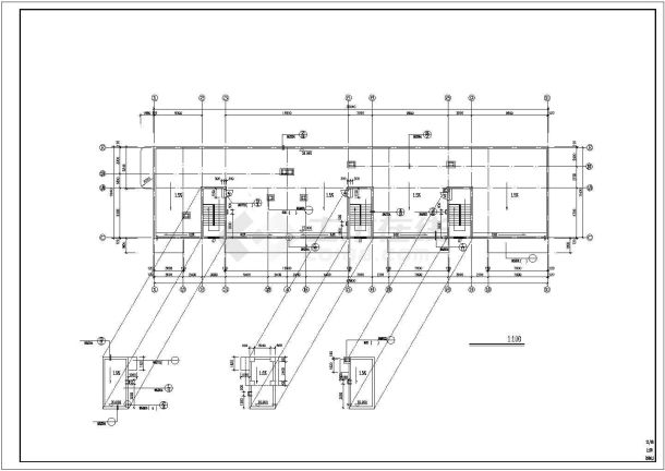 某地八层办公楼建筑设计施工图纸（CAD）-图二