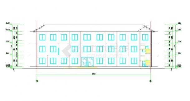 乡镇社区卫生院三层建筑施工cad平面设计图-图一