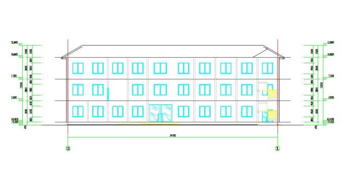 乡镇社区卫生院三层建筑施工cad平面设计图_图1