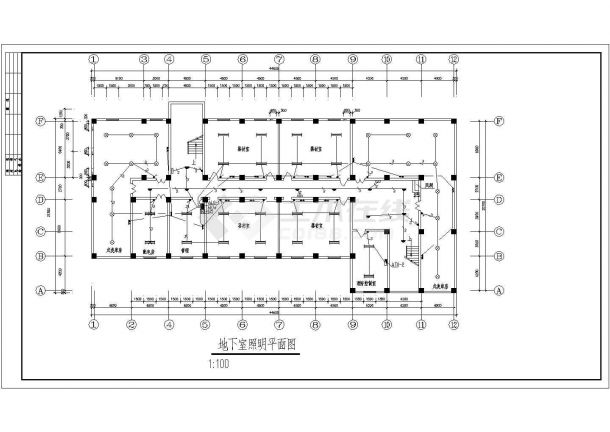 一栋6层小型办公楼电气设计施工图-图一