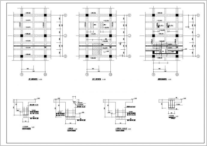 某广场商场增设扶梯加固设计施工图_图1