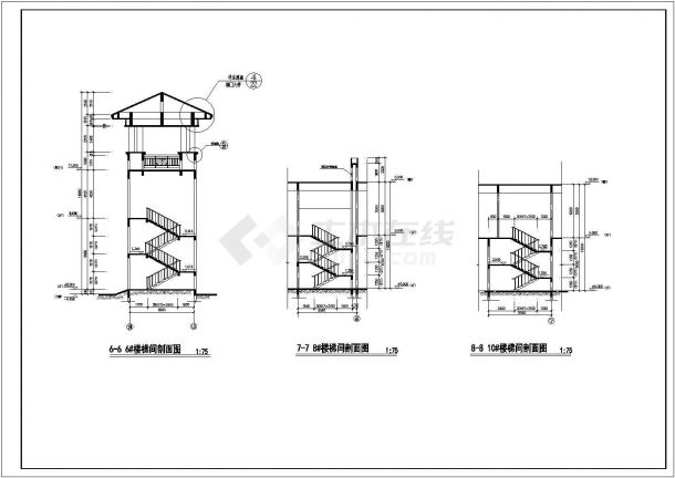 高层豪华酒店全套建筑设计cad施工图-图一