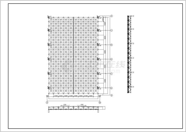 【北京】某大学体育馆结构设计施工图纸-图一